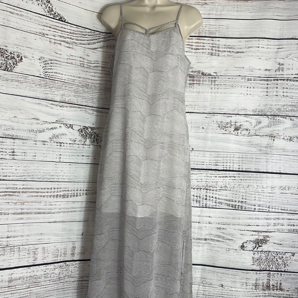 Bcbgeneration• black|white geometric maxi dress;  size 4. EUC